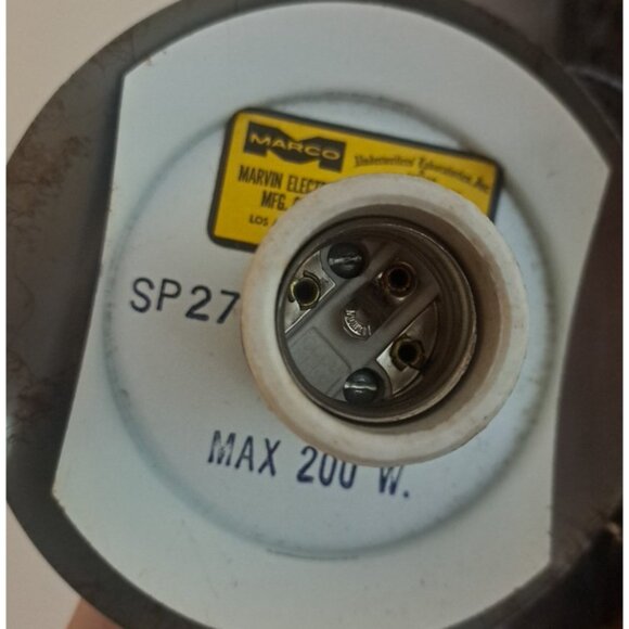 Vintage Chrome Ceiling Light Fixture No Bulb Marco Mid Century Industrial - Picture 4 of 5